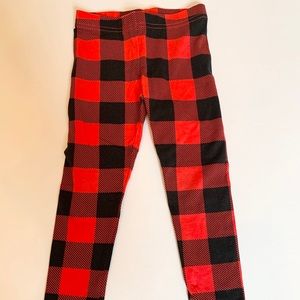 Toddler girls red plaid pants